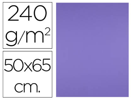 CARTULINA LIDERPAPEL 50X65 CM 240 G/M2 VIOLETA