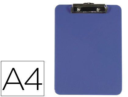 PORTANOTAS Q-CONNECT PLASTICO DIN A4 AZUL 3 MM