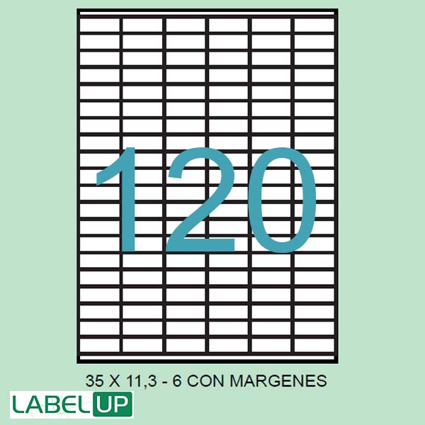 ETIQUETAS ADH. A4 35X11.3MM CAJA DE 500H REF.83