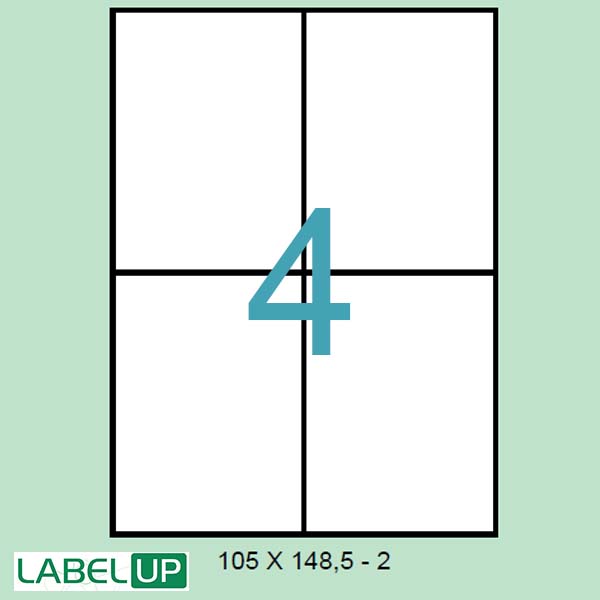 ETIQUETAS ADH. A4 105X148 CAJA 500 H. REF 10