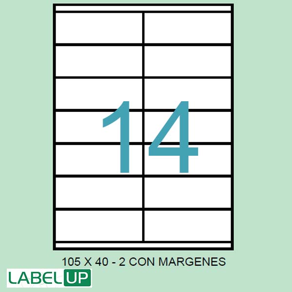 ETIQUETAS ADH. A4 105X40 CAJA 500 H. REF 20