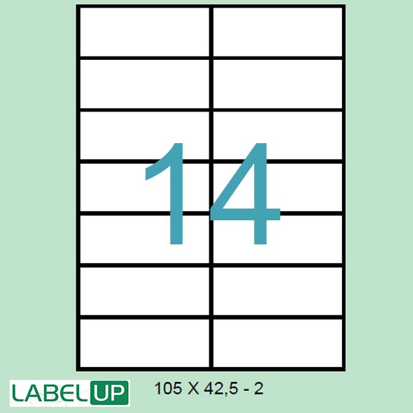 ETIQUETAS ADH. A4 105X42,4 CAJA 500 H. REF 14