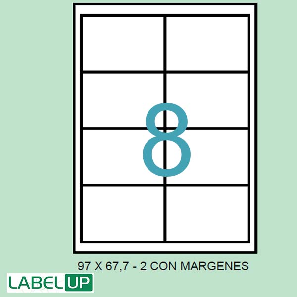 ETIQUETAS ADH. A4 97X67,7MM CAJA 500H. REF.24