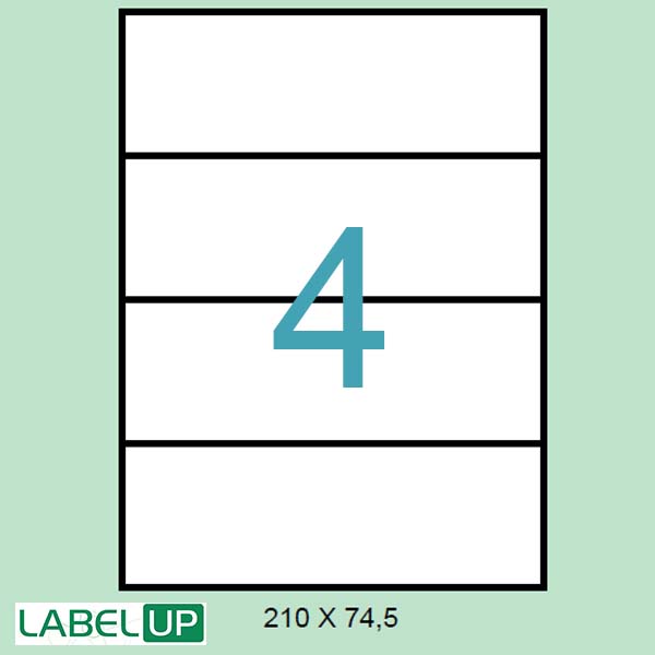 ETIQUETAS ADH. A4 210X74,5MM CAJA 500H. REF.04