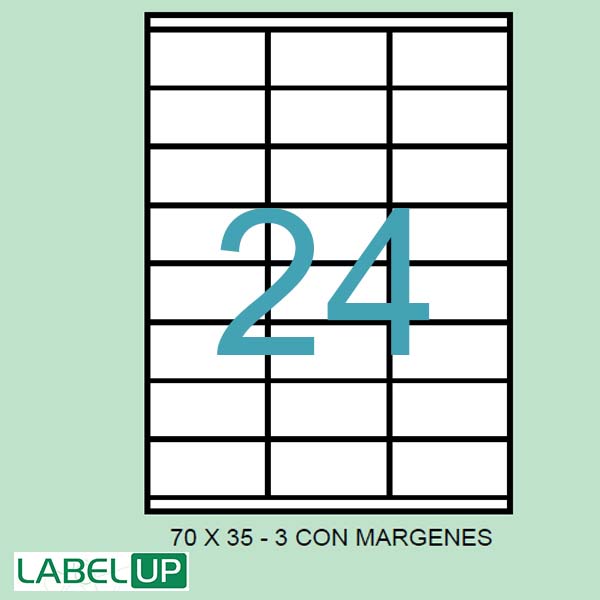 ETIQUETAS ADH. A4 70X35MM CAJA 500H. REF.39