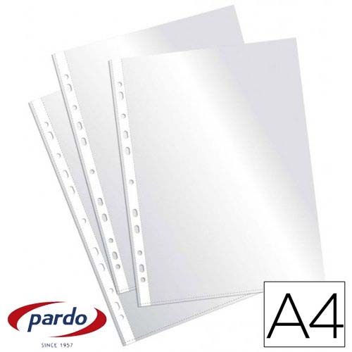 FUNDA MULTITALADRO A4 POLIPROPILENO 90 MC. PARDO Caja 100 Ud.