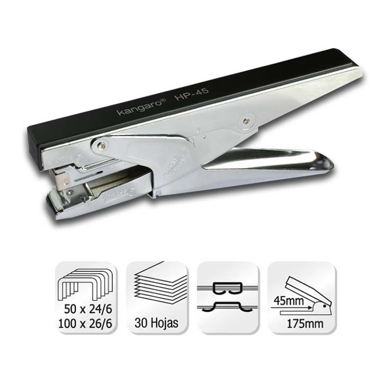 GRAPADORA KANGARO DE TENAZA HP-45 HASTA 30 HOJAS