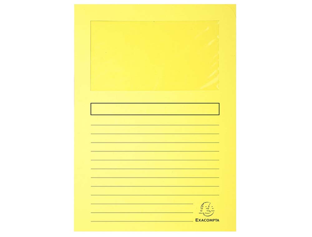 SUBCARPETA CON VENTANA A4 160GR. AMARILLO EXACOMPTA