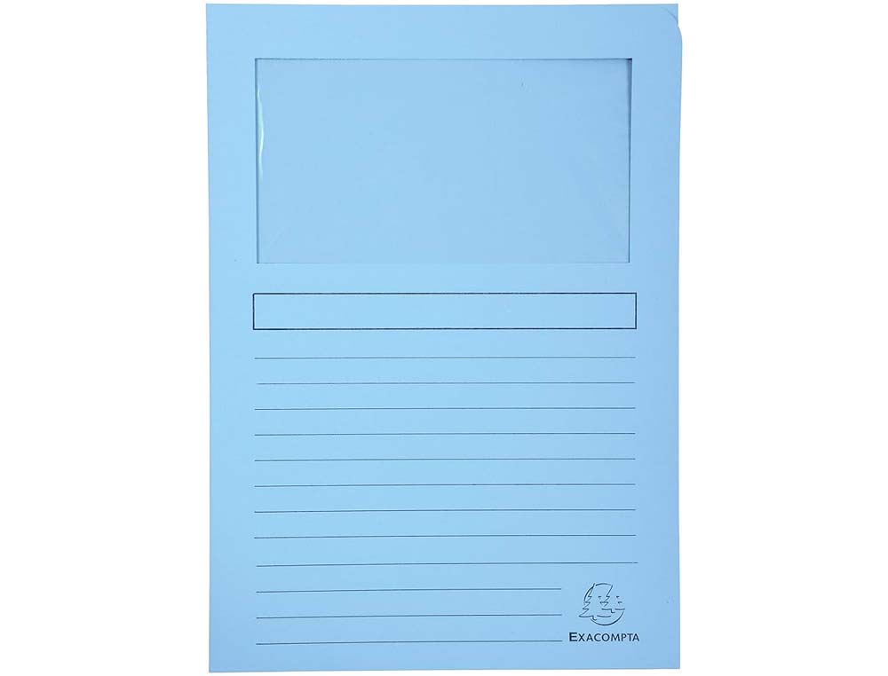 SUBCARPETA CON VENTANA A4 160GR. AZUL CLARO EXACOMPTA