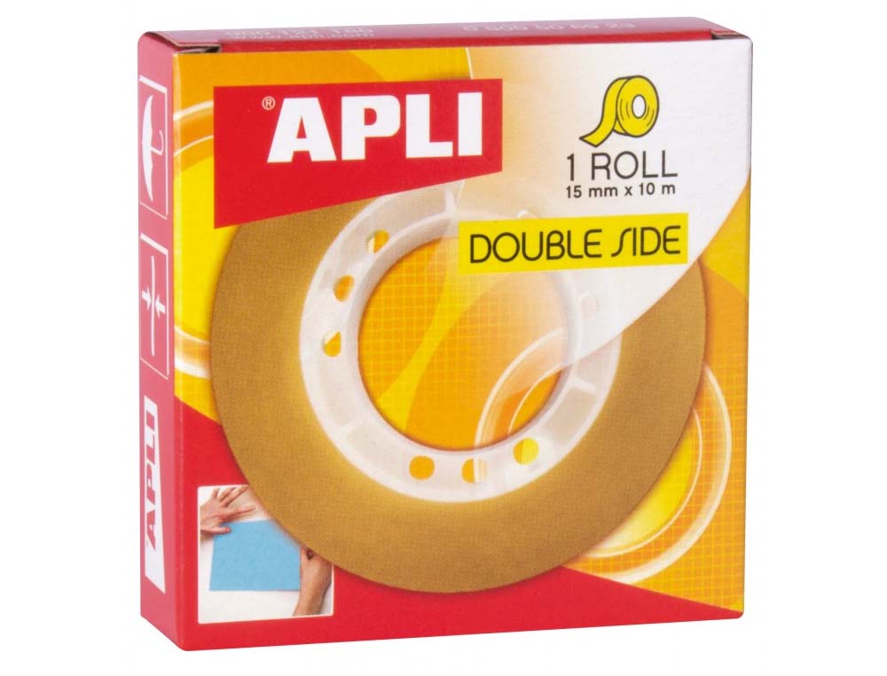CINTA ADHESIVA DOBLE CARA APLI 10mmX15mt. (11505)