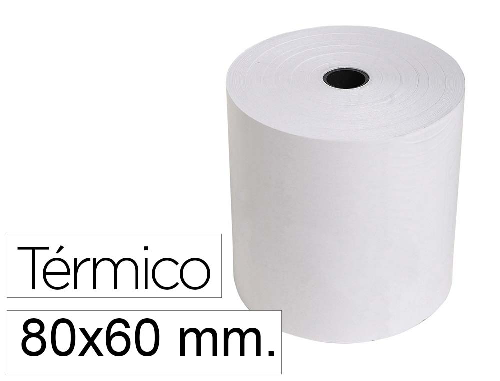 ROLLO PAPEL TERMICO 80X60/55 SIN BPA