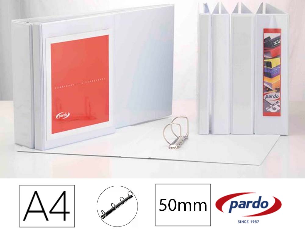 CARPETA CANGURO BASIC 4 ANILLAS 50MM. PARDO PERSONALIZABLE