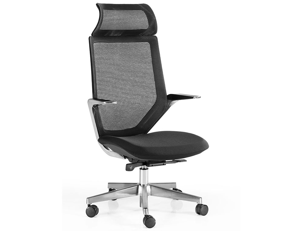 SILLON TOKIO CROMADO CON BRAZOS FIJOS Y CABEZAL