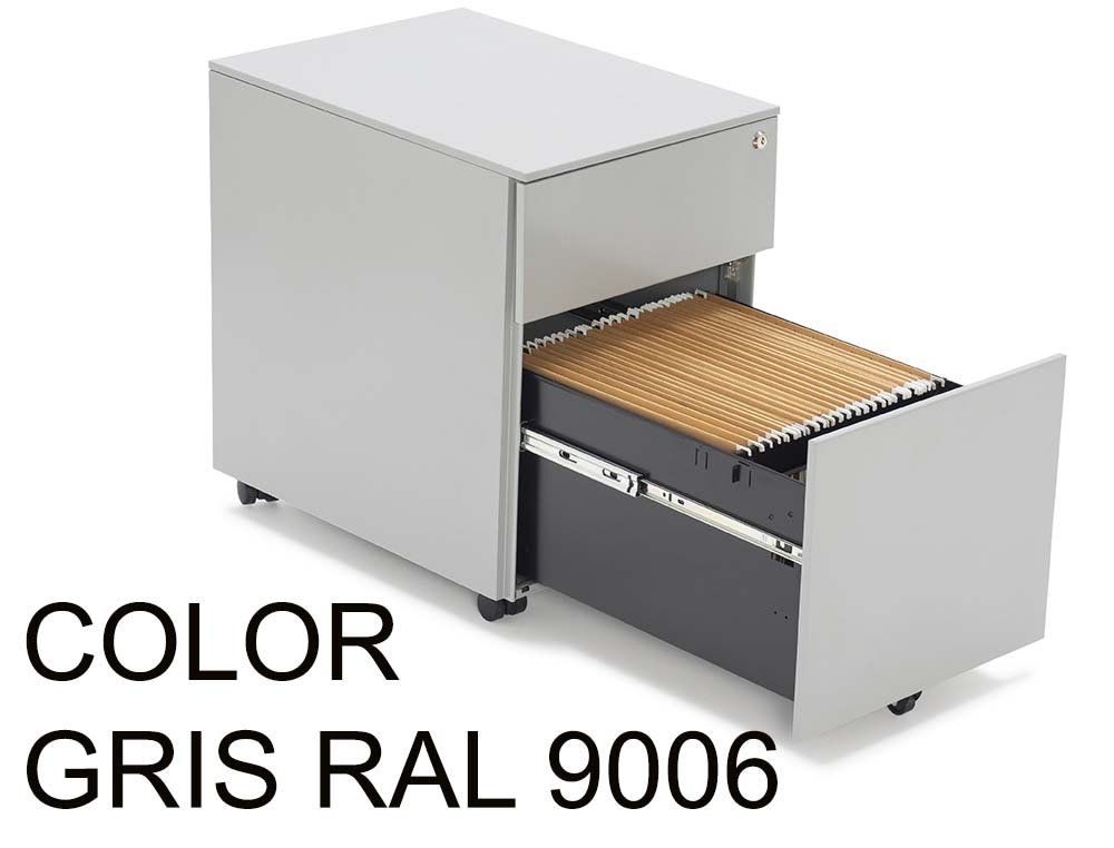 CAJONERA / BUC METALICO 1 CAJON + ARCHIVO GRIS EUROMOF