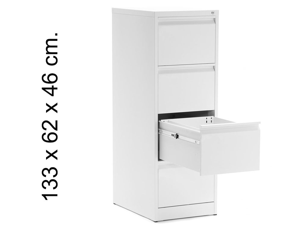ARCHIVADOR METALICO 4 CAJONES BLANCO DENVER