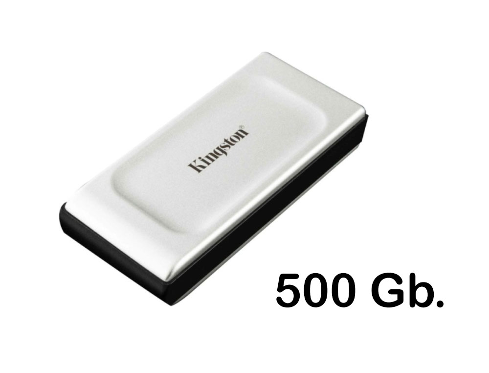 DISCO DURO PORTABLE KINGSTON SSD 500 GB. USB-C