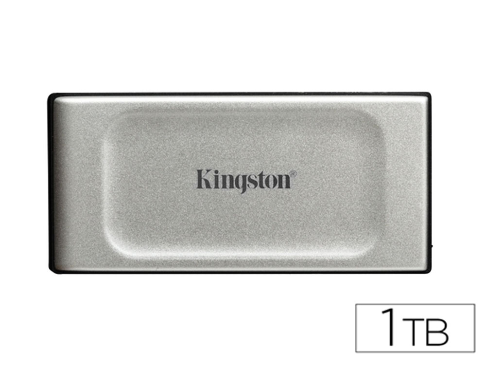 DISCO DURO PORTABLE KINGSTON SSD 1TB USB-C GRIS METALIZADO