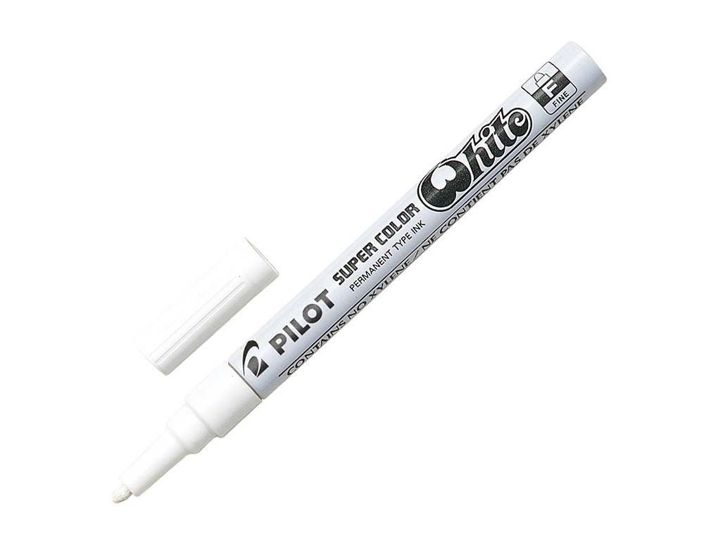 ROTULADOR PILOT SUPERCOLOR BLANCO PUNTA REDONDA 4,5MM